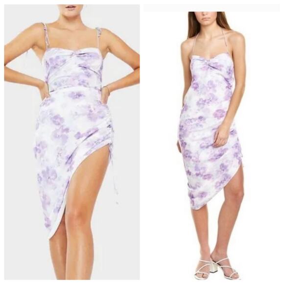 For Love & Lemons Lavender Zinna Midi Dress - Picture 1 of 14